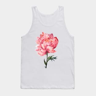 Loose Watercolor Peony 2 Tank Top